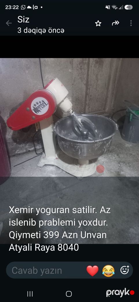 Xəmir yoğuran aparat – “5 Star” markalı. - Tip: Stasionar xəmir — Sumqayıt