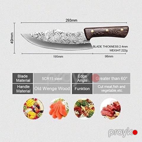 Çoxfunksiyalı bıçaq, dəri çexollu, kamp və BBQ üçün uyğun, möhkəm kəsici ağızlı - prmt_1018 — Bakı