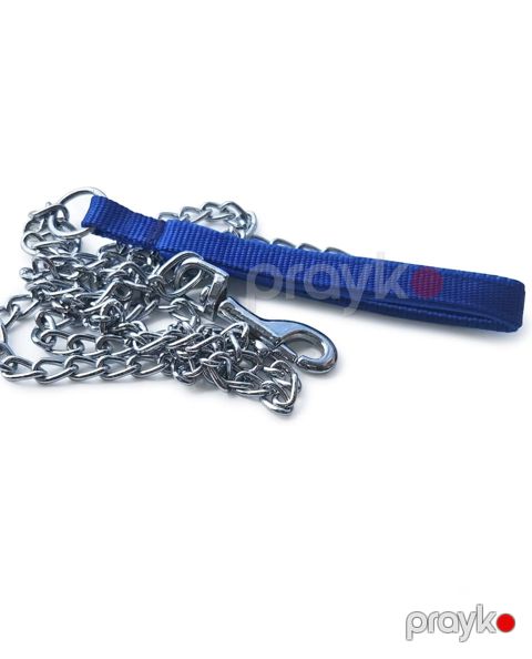 Xalta zəncir ilə, itlər üçün, metal, göy — Bakı