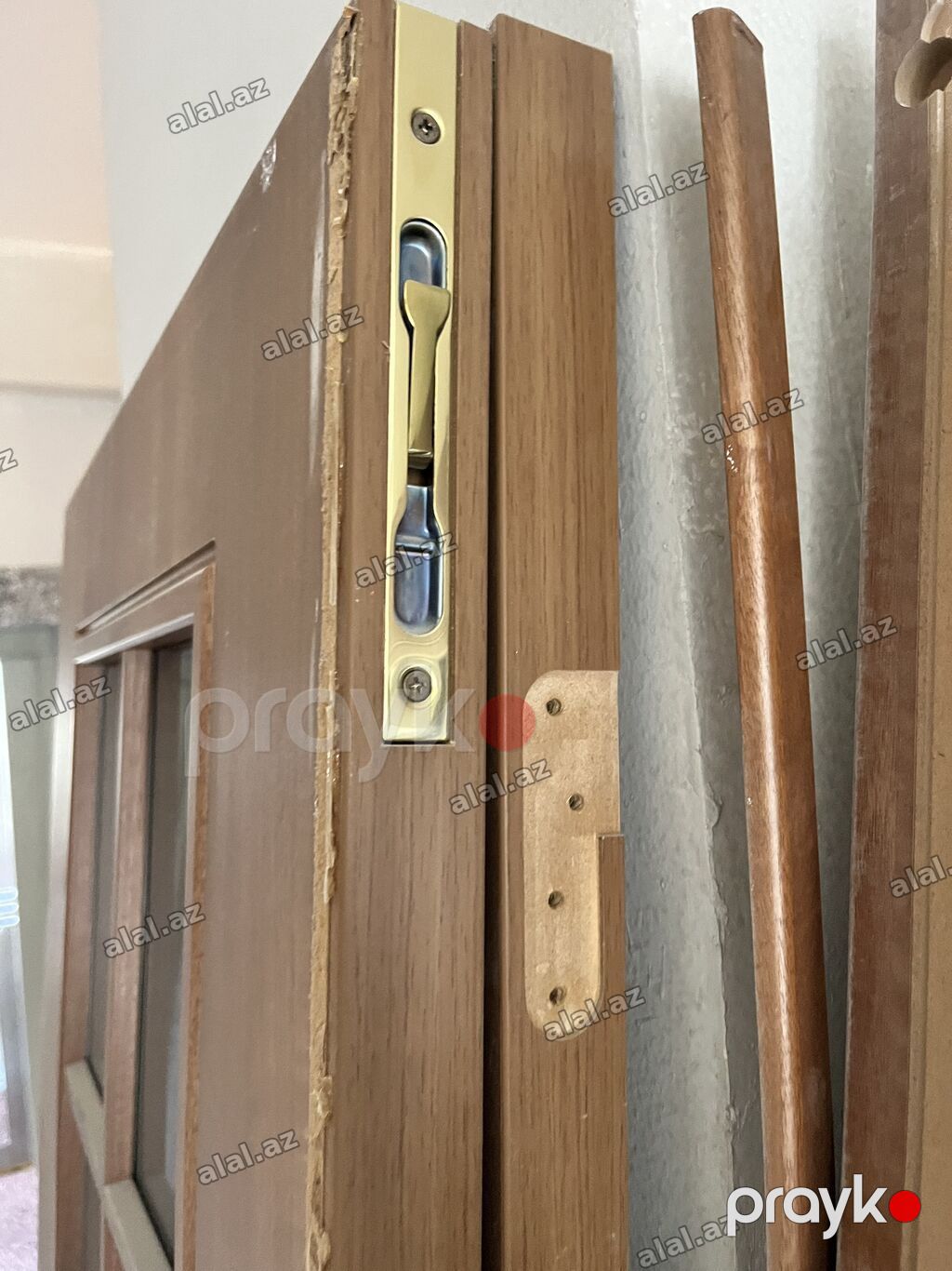 3-na Taxta iç qapılar dəsti - Material: ağac əsaslı, qəhvəyi rəngdə — Təmir və inşaat, Bakı (4)