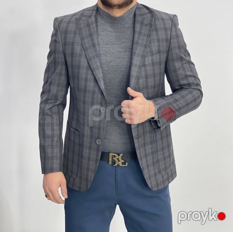 Kişilər üçün pencək 1324-04222, boz, polyester/viskoz, ölçü 58 — Bakı