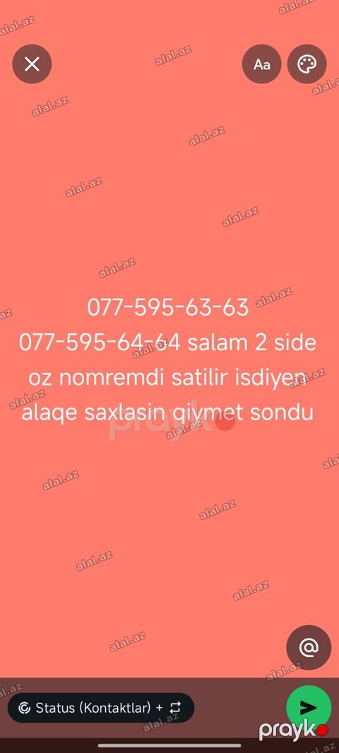 VIP nömrələr satılır - Operator: 077 (Azerfon/Nar) - Nömrələr — Bakı
