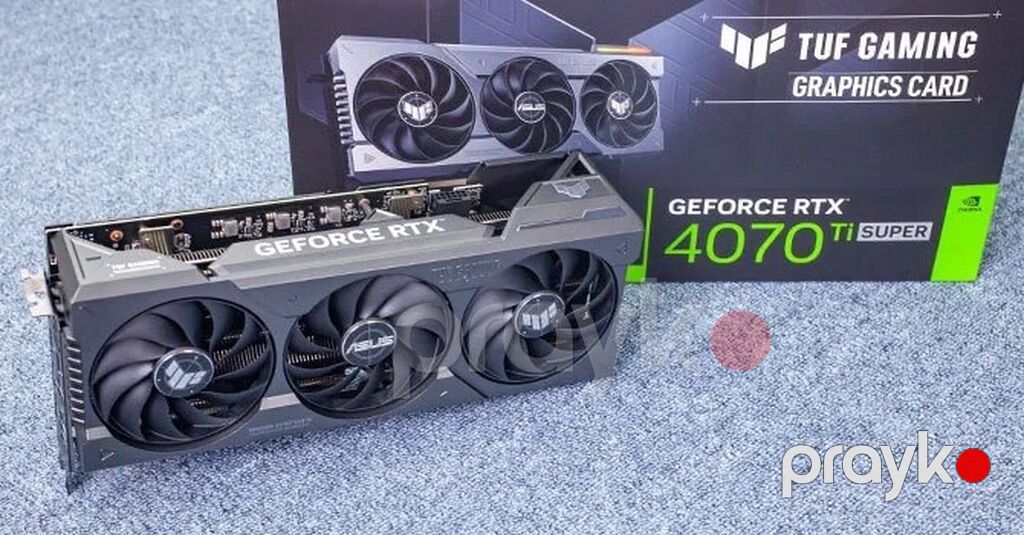 Videokart Asus GeForce RTX 4070 Super, 16 GB, İşlənmiş — Qrafik kartlar, Sumqayıt (2)