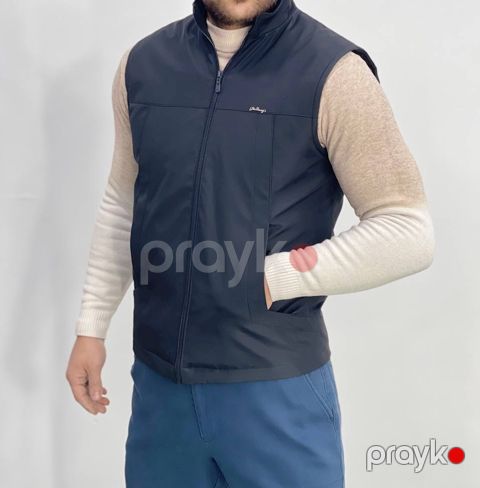 Kişilər üçün qalın jilet 1430-19000, qara, polyester, ölçü 52 — Bakı