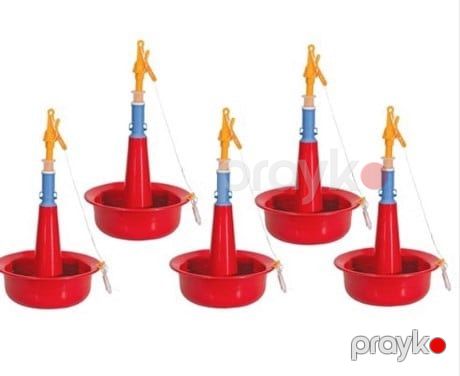 Quşlar üçün avtomatik su qabı, plastik, qırmızı və sarı prl_0396 — Mallar, Bakı (3)