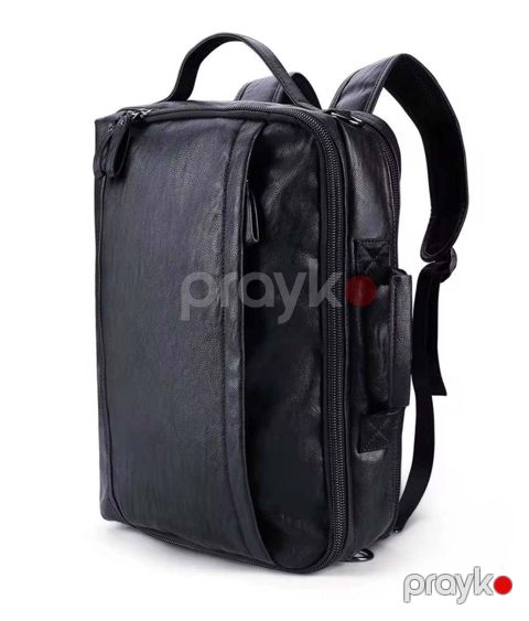 Bel çantası FX1235, eko dəri, 32x48 sm, qara — Bakı