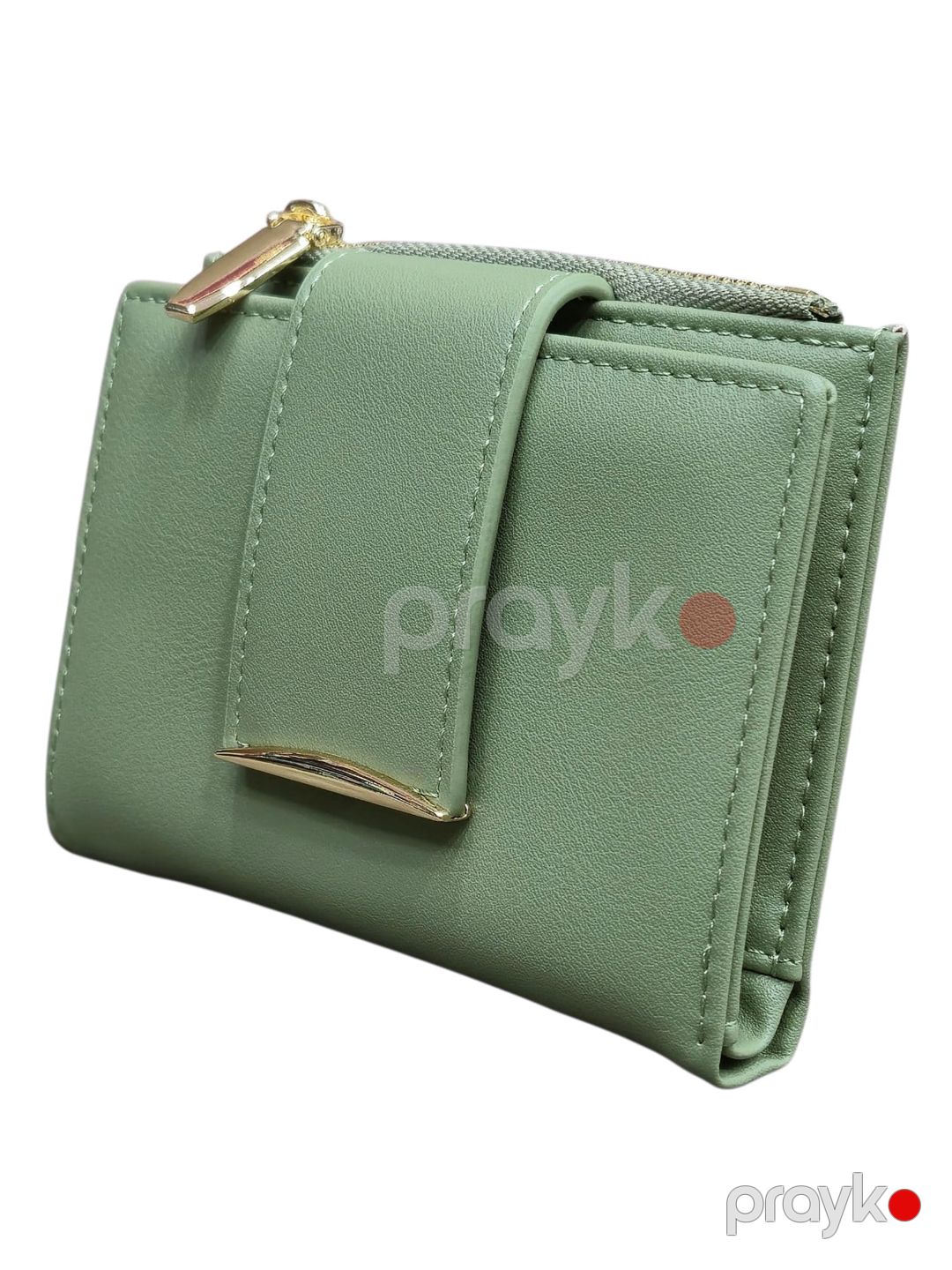 Qadınlar üçün pulqabı, poliuretan, yaşıl, 12.5x9 sm, 6 kart bölməsi, Çin istehsalı - Yadas_D2000-D114_Green — Mallar, Bakı (2)