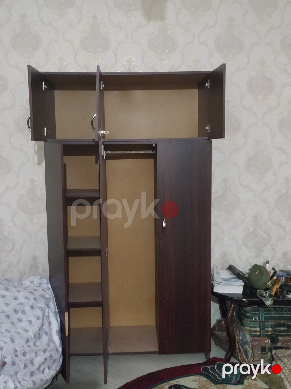 Mebel: Üç bölməli paltar dolabı Təsvir: - Material: laminat/MDFlam — Şkaflar, Bakı (2)