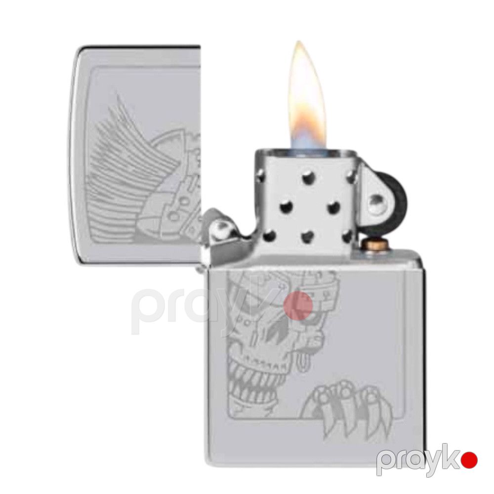 Alışqan Zippo Monawk Skull, gümüşü — Mallar, Bakı (2)