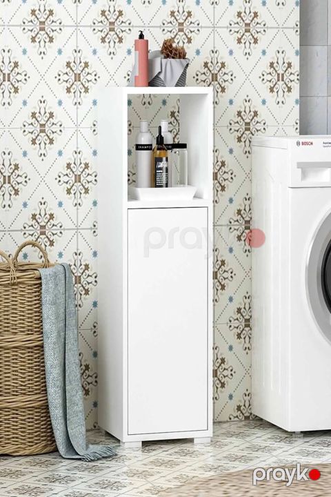 Stellaj Ev Plus 12115633, Ldsp, ağ, 99x35x35 sm — Bakı