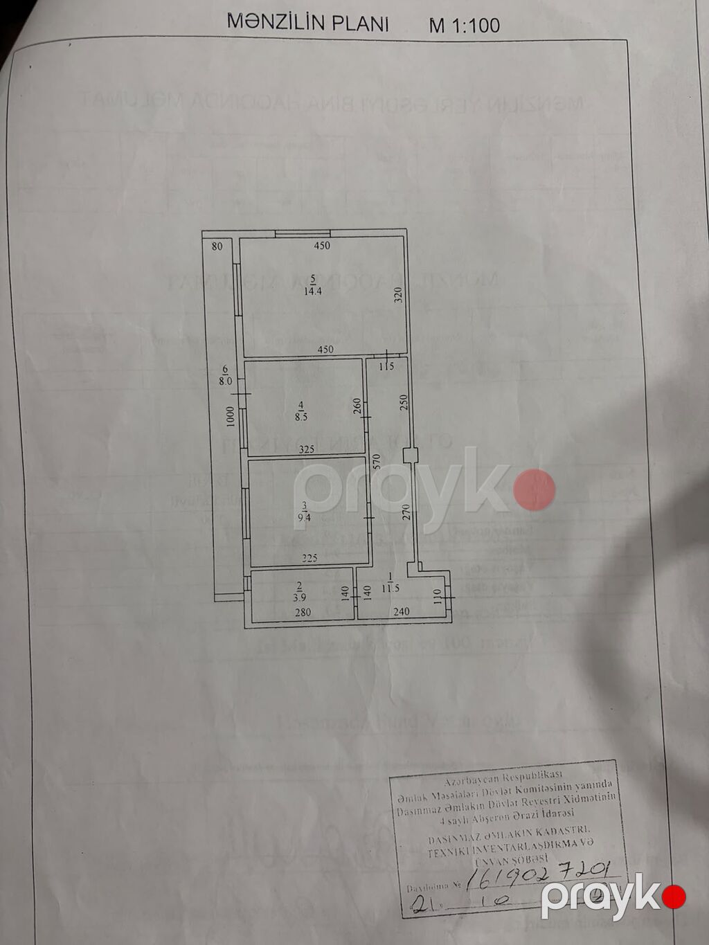 İcarəyə təqdim olunur: işıqlı və səliqəli 2 otaqlı mənzil - Plan — Mənzil, Xırdalan (5)