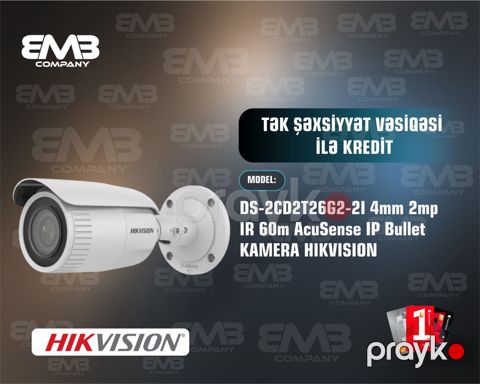 Müşahidə kamerası DS-2CD2T26G2-2I 4mm 2MP IR60m AcuSense — Bakı