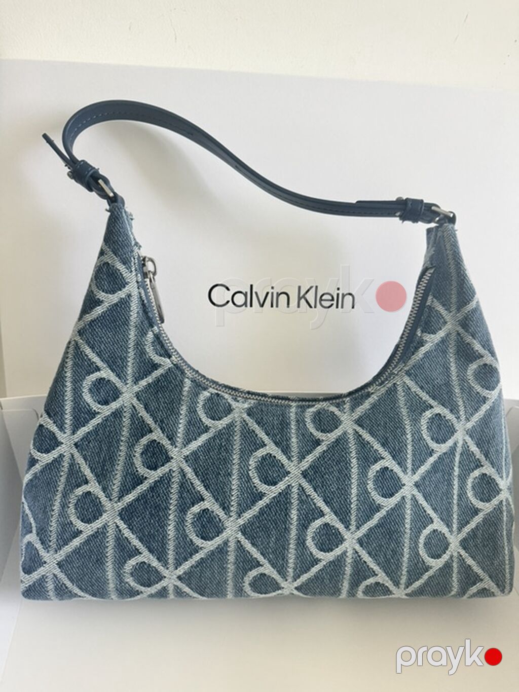 Calvin Klein Jeans denim çiyin çantası - Brend: Calvin Klein (Calvin — Çantalar, çamadanlar, cüzdanlar, Bakı (2)