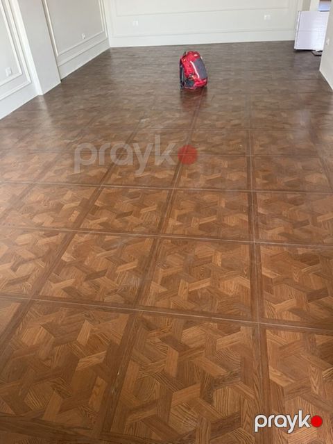 Premium parket döşəmə – klassik fransız/italyan “parquetry” naxışlı — Bakı
