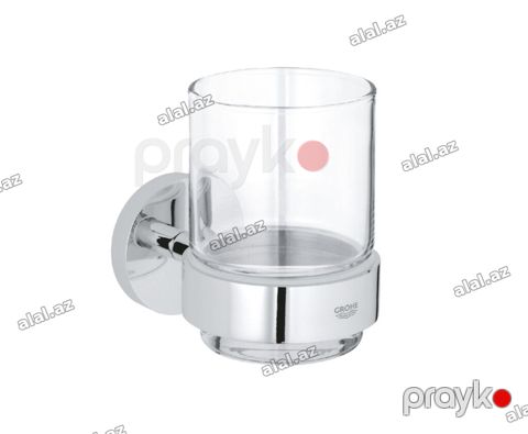 Grohe Essentials 40447001 – Şüşə stəkan və divar tutacağı Rəsmi iş — Bakı