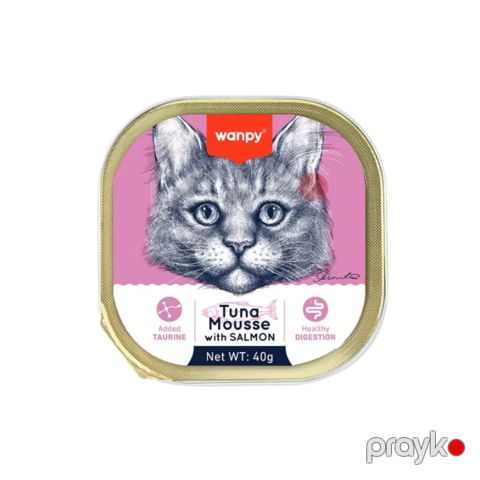 Nəm yem-mus pişiklər üçün tuna və qızılbalıq ilə Wanpy 40 q — Bakı