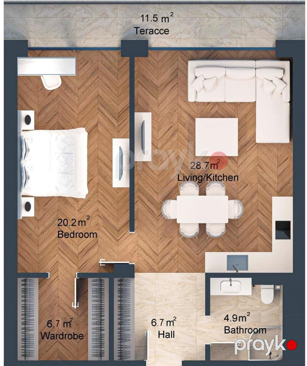Satılır 2 otaqlı yeni tikili 91.9 m² — Mənzil, Bakı (8)