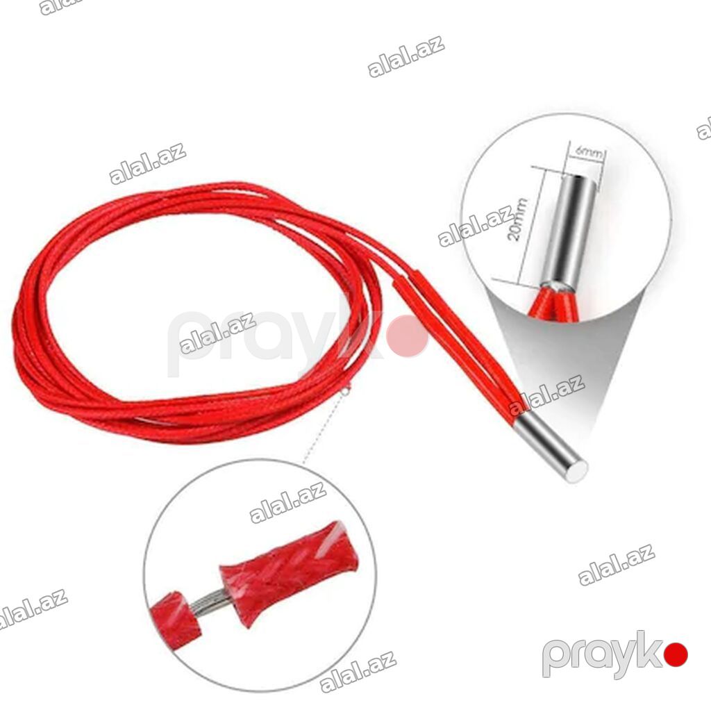 Creality 3D Printer 24V 40W 6 x 20 mm Paslanmayan Polad Qızdırıcı — Avto, Bakı (3)