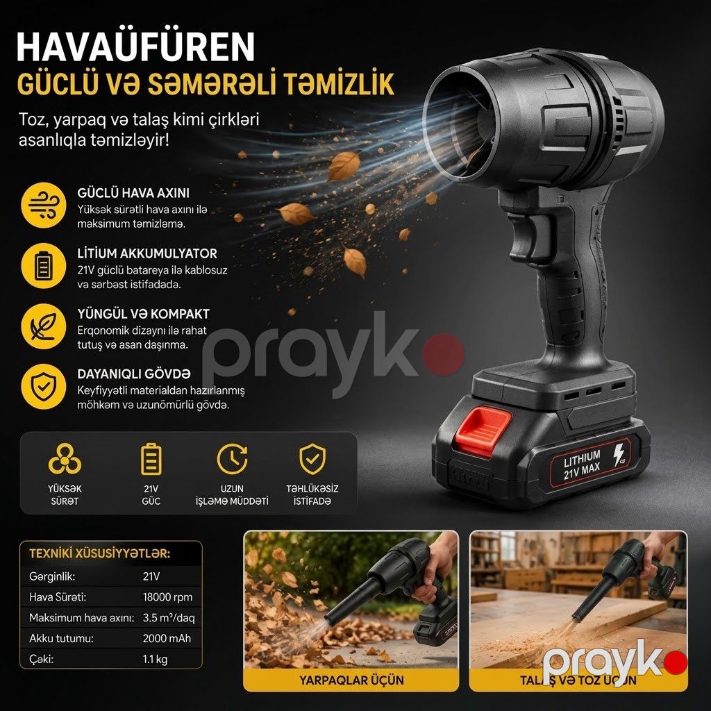 Akkumulyatorlu havaüfürən 400 W — Mallar, Bakı (2)