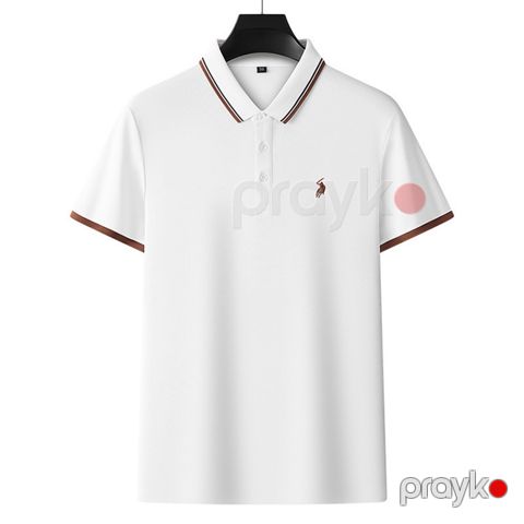 Kişilər üçün qısaqol polo 57-1414, ağ, pambıq, ölçü XL — Bakı