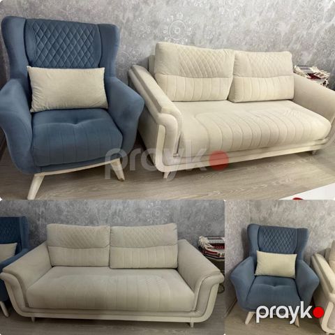 Divan iki eded kreslo. 500azn. Bazalı divan yaxsi veziyyetde ünvan — Mehdiabad
