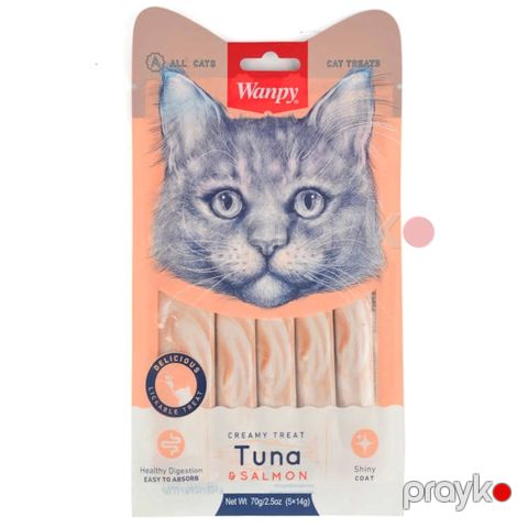 Məzə Wanpy Creamy Treat pişiklər üçün, tuna qızılbalıq ilə, 70 q — Bakı