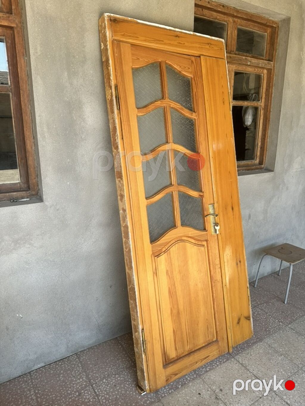 Taxta otaq qapısı – şüşəli model - Material: təbii ağac (şpon deyil) — Pəncərələr, qapılar, balkonlar, Digah (2)