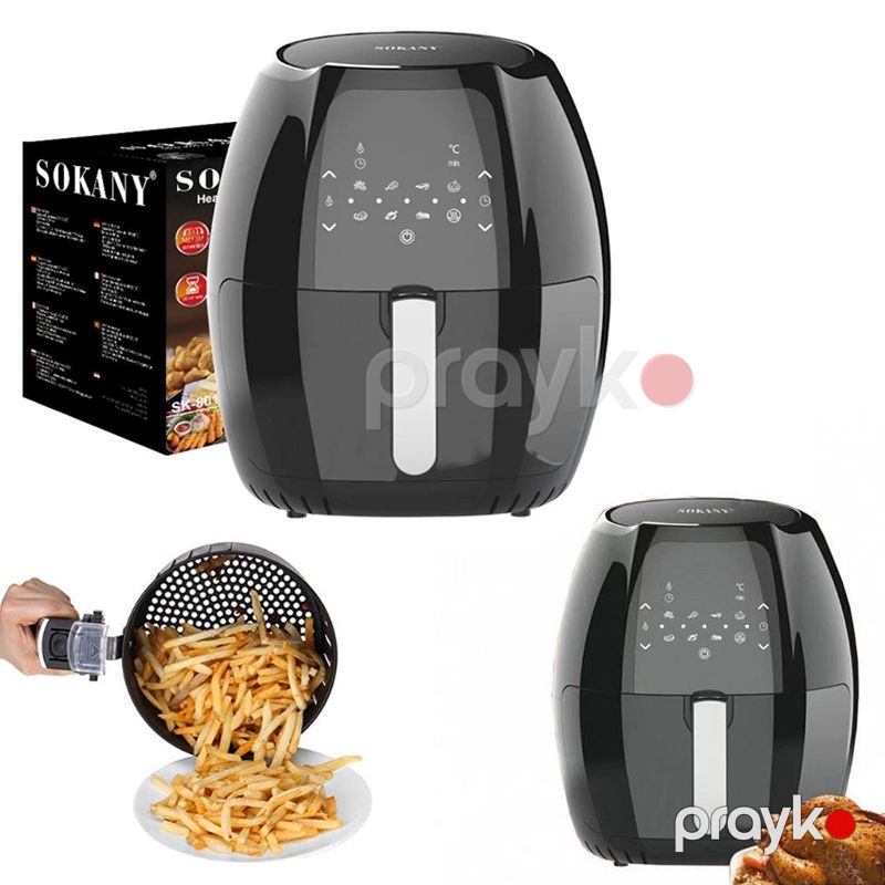 Sokany SK-8014 Rəqəmsal Sensor Ekranlı Yağsız Hava Fritözü – 8L Böyük Tutumlu, Yüksək Güclü Air Fryer — Digər mətbəx texnikası, Bakı (4)