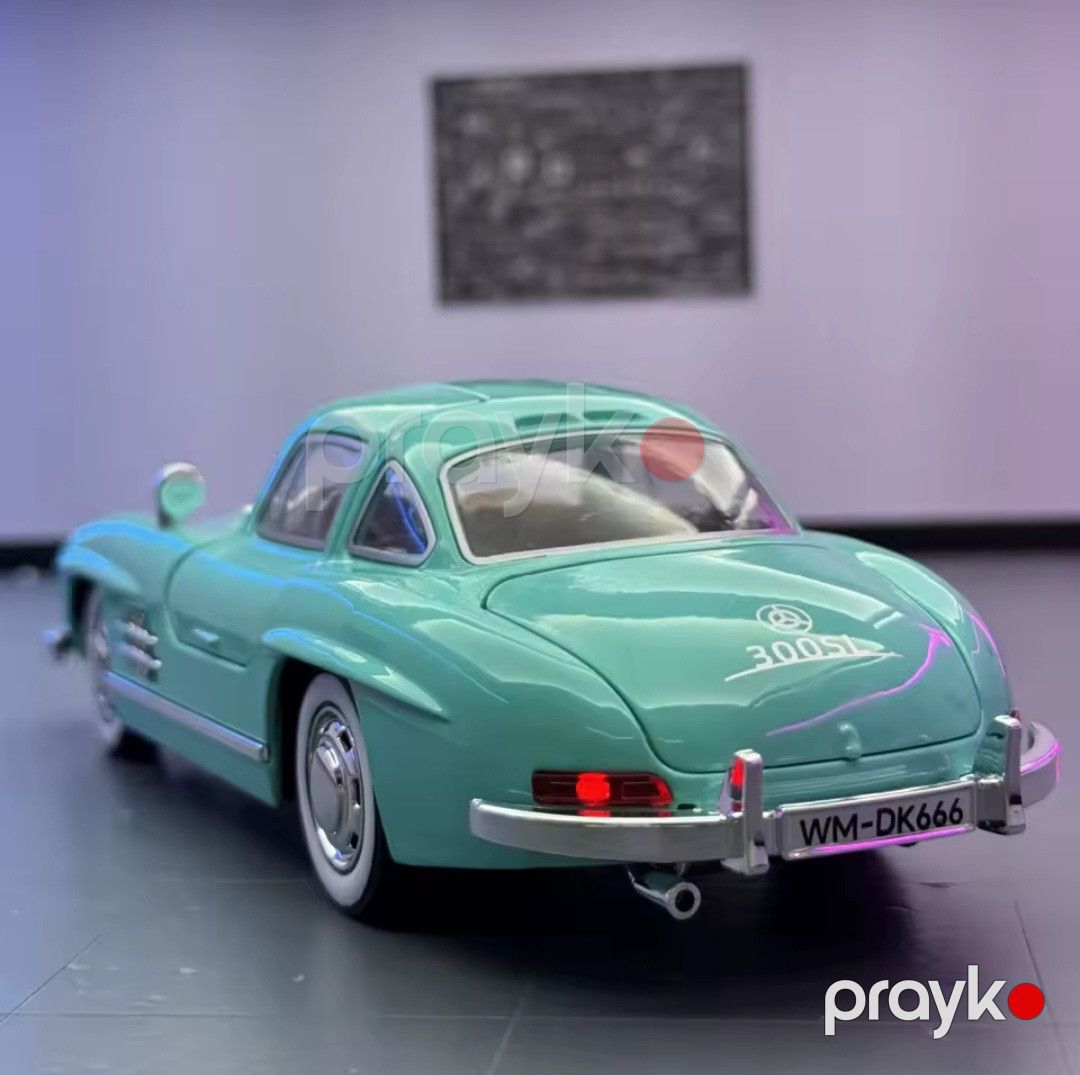 Oyuncaq maşın 1:24 Mercedes Benz 300SL Klassik Vintage, 19x7x5 sm, mavi — Mallar, Bakı (3)