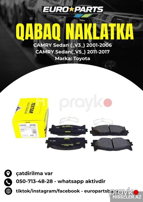 Toyota Camry 2011-2017 Qabaq Naklatka — Bakı
