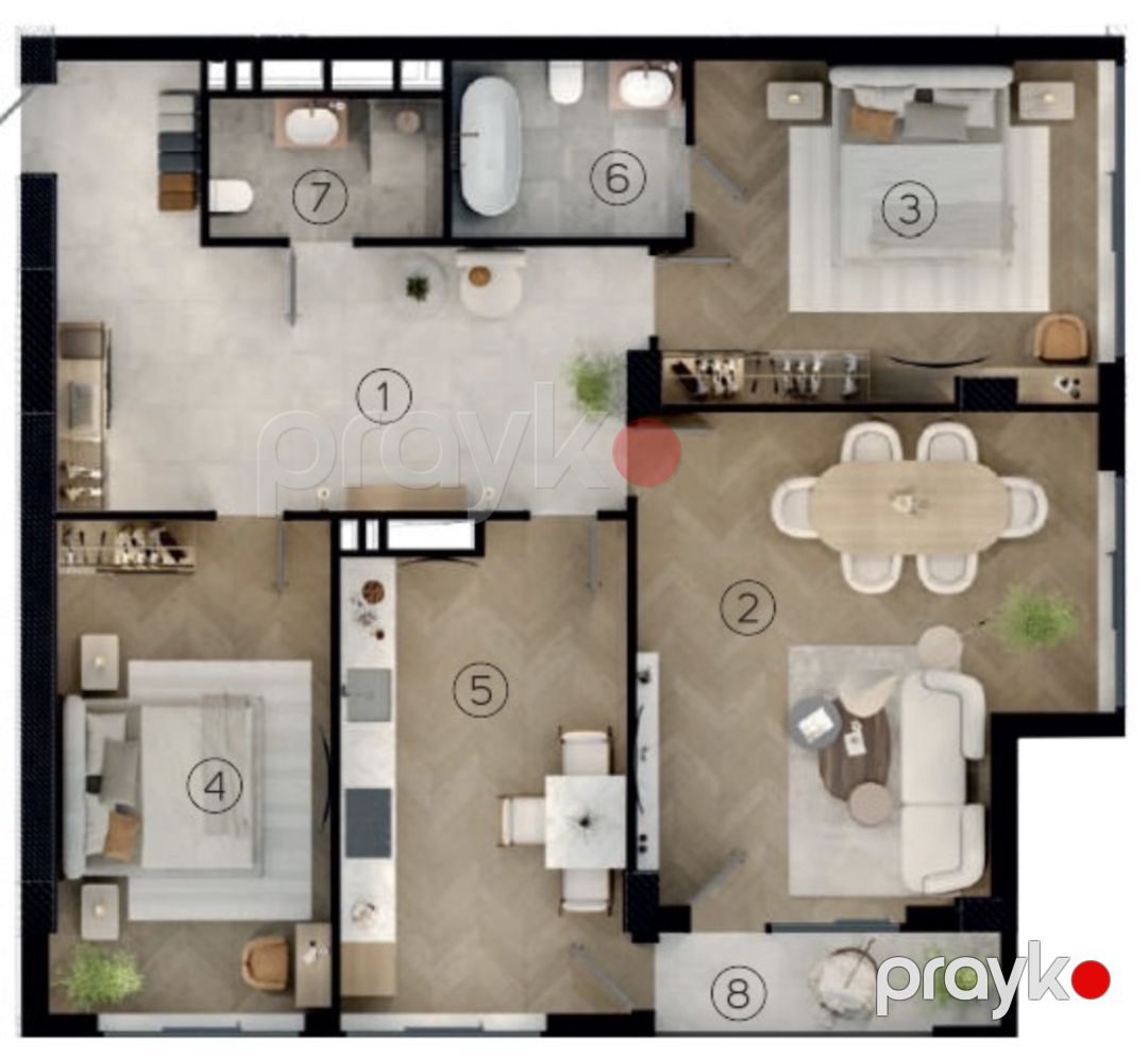 Satılır 3 otaqlı yeni tikili 125 m² — Mənzil, Bakı (2)