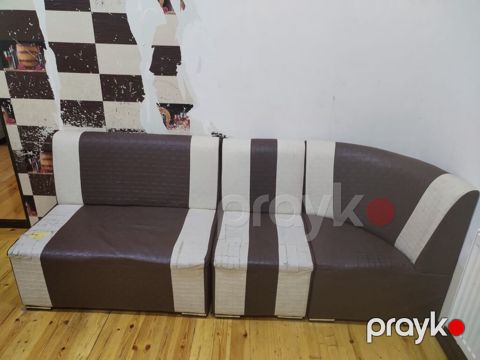 Künc divanı – 3 hissəli modul konstruksiya - Forma: sağ künc. - Rəng — Digah
