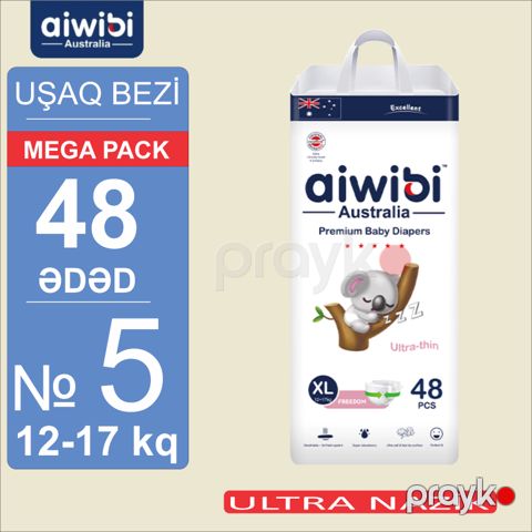 Uşaq bezləri Aıwıbı Premium XL, 12-17 kq, 48 əd — Bakı
