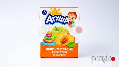Meyvə şirəsi uşaqlar üçün Агуша Alma və Şaftalı, 200 ml, 5 aydan — Bakı
