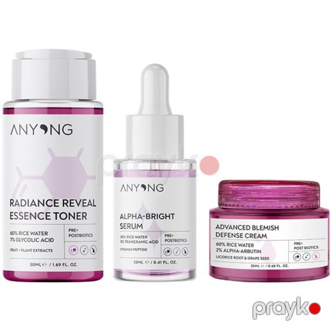 Üz üçün kosmetika dəsti Anyong Even Skin Tone Kit (Tonik 50 ml + Krem 20 ml + Zərdab 12 ml) — Bakı