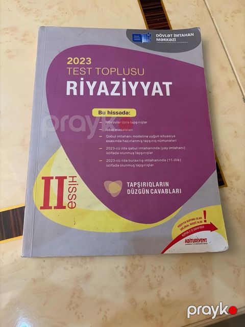 Riyaziyyat test toplosu 2023 2 hissə — Bakı