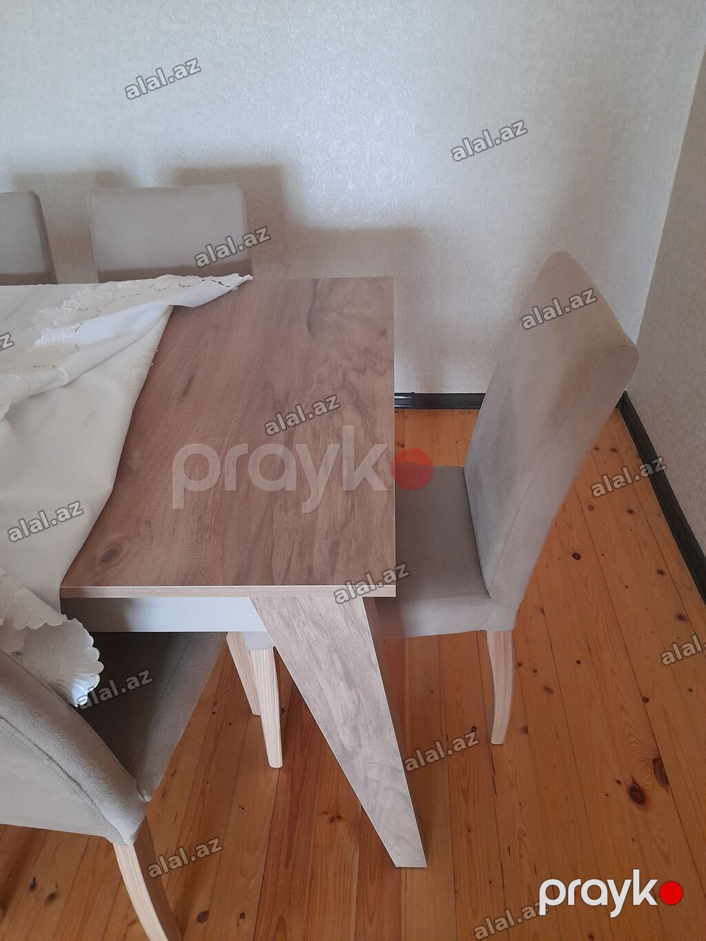 Qonaq otağı üçün, Yeni, Açılan, Dördbucaq masa, 6 stul — Elektronika, Bakı (2)