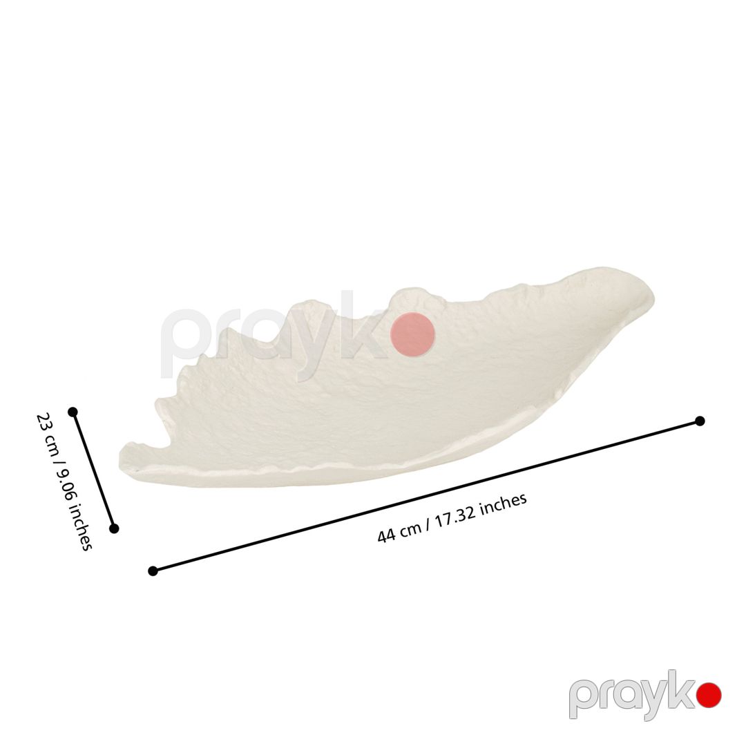 Dekorativ qab Eglo 427082 Forleyet, alüminium, ağ, 4.5x23x44 sm — Mallar, Bakı (2)