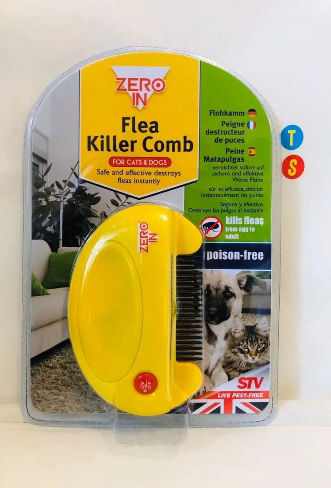 Elektrikli birə təmizləyici daraq Zero In Flea Killer Comb pişiklər və itlər üçün — Mallar, Bakı