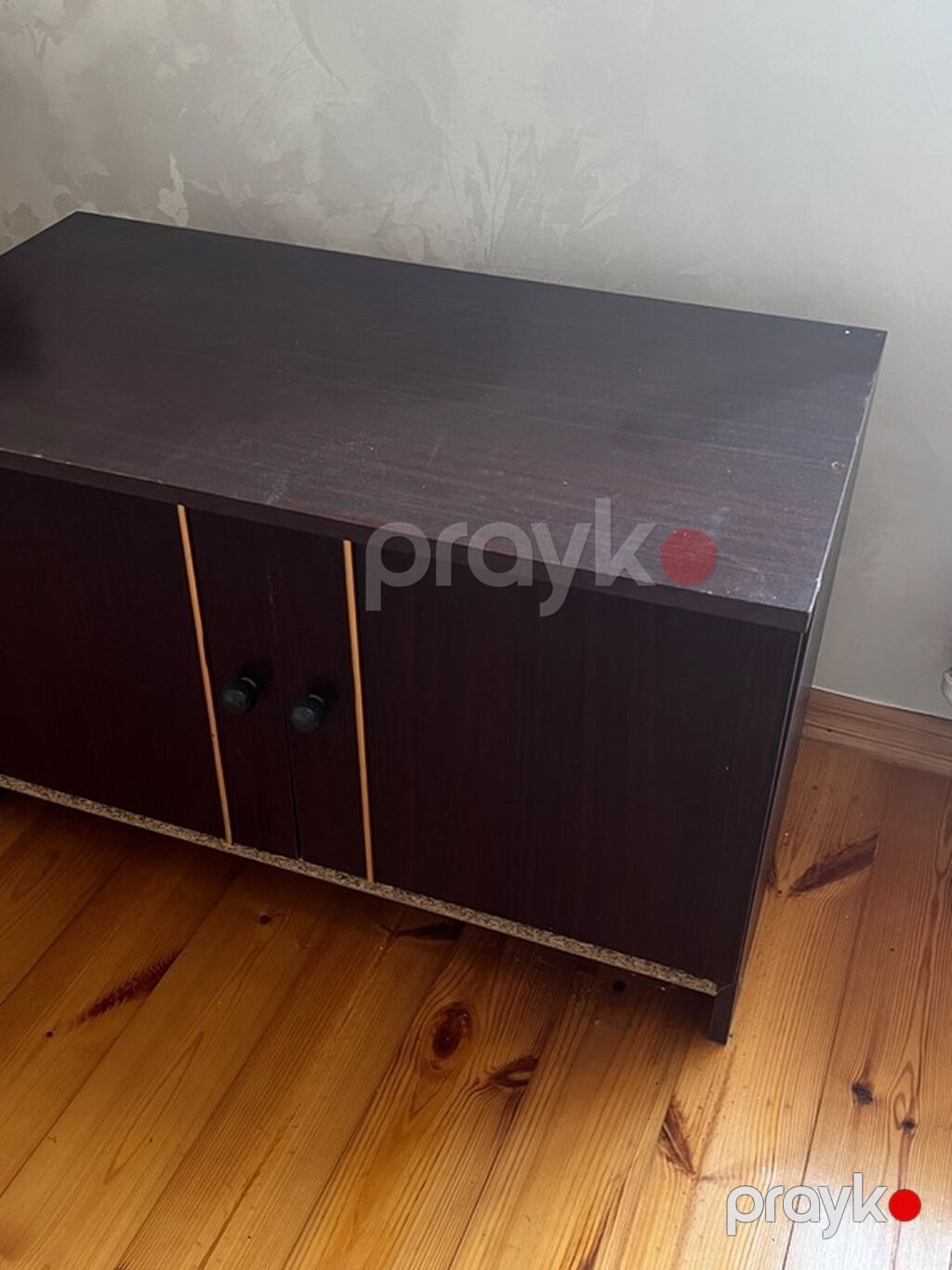 Taxta TV/komod dolabı - Material: laminat/LDSP (qaranlıq qoz rəngi) — Televizor altlıqları və standlar, Digah (3)