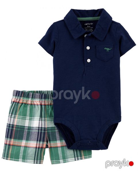 Oğlanlar üçün şortlu dəst Carter's 1K478710, pambıq, ölçü 9-12 ay — Bakı