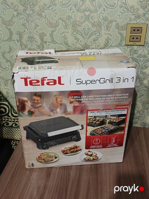 Tefal SuperGrill 3‑in‑1 elektrik qril - 3 rejim: kontakt qril, BBQ — Bakı