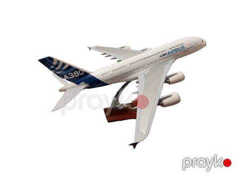 Dekorativ təyyarə modeli Aırbus A380, ağ, 47x44x20 sm — Bakı