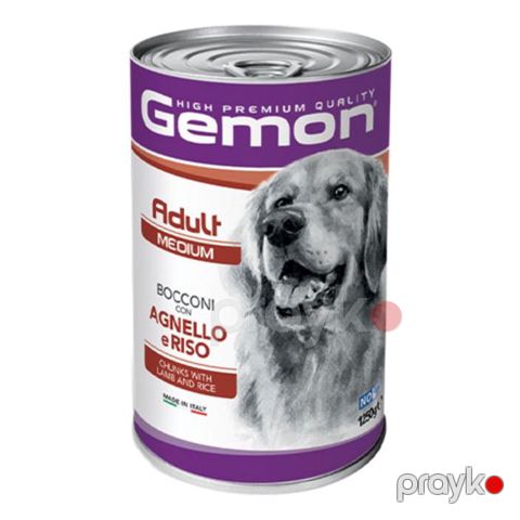 İtlər üçün nəm yem Gemon Adult Medium Bocconi Con Agnello e Riso 1250 q — Bakı