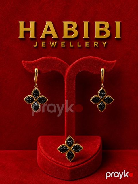 Zinət dəsti sırğa və üzük Habibi Jewellery HJ005 — Bakı
