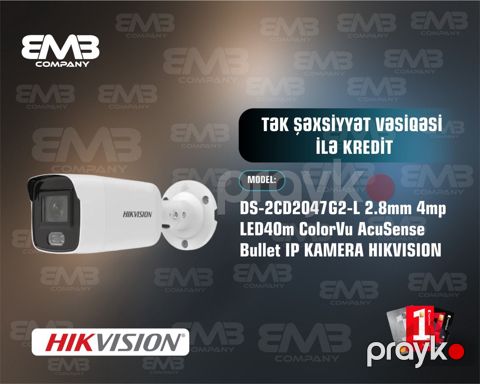 Müşahidə kamerası DS-2CD2047G2-L 2.8mm 4MP Led40m Colorvu — Bakı