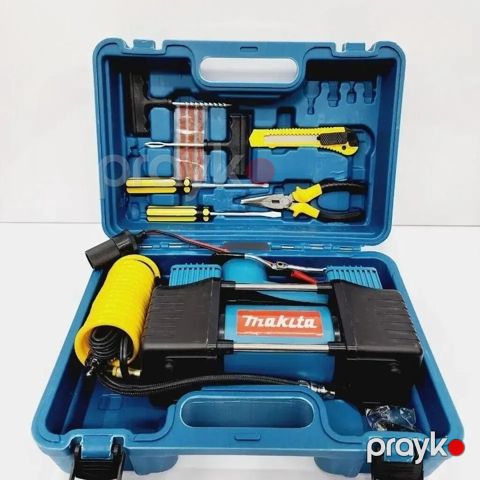 Makita 12V Mini Kompressor və Təkər Təmir Dəsti Məhsulun tərkibi — Digah