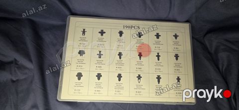 Avtomobil üçün klips və bərkidici dəsti – 190 ədəd - Universal tipli — Bakı