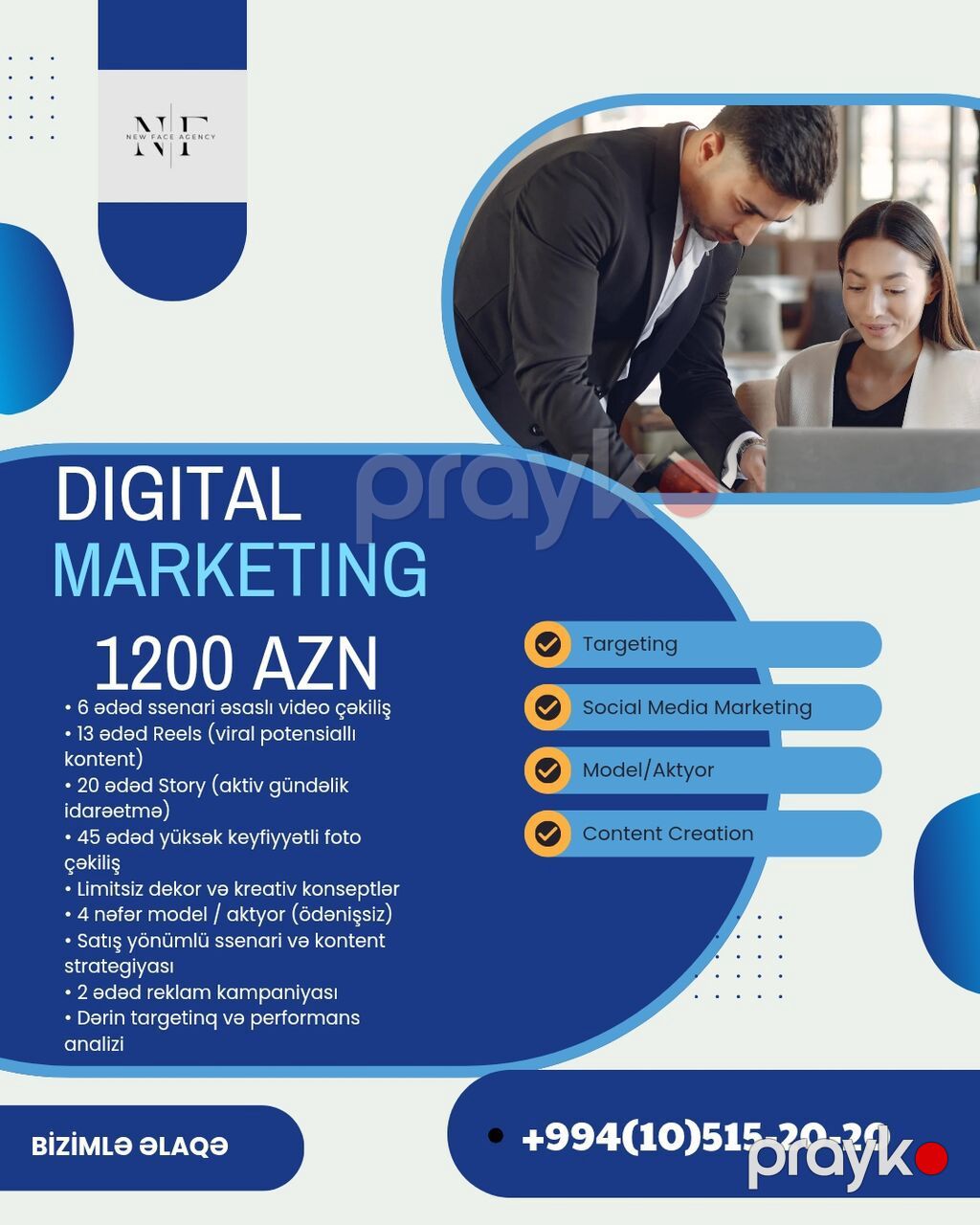 Rəqəmsal Marketinq xidməti – New Face Agency 500 AZN paketi: - 2 ədəd — Reklama, IT, marketing, Bakı (4)