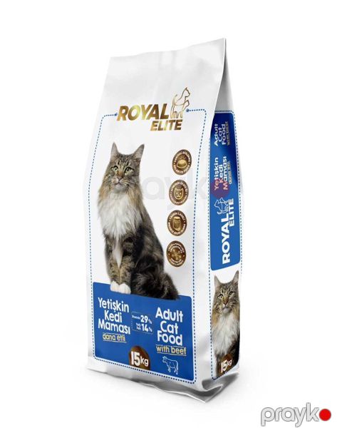 Quru yem Royal Elite Adult Cat Food with Beef, 1 kq — Bakı